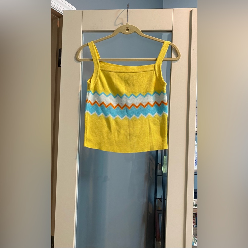 💙🧡💛Y2K Striped Cropped Tank Top